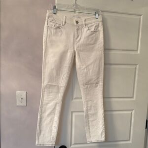Ann Taylor LOFT - White Jeans with black stitching